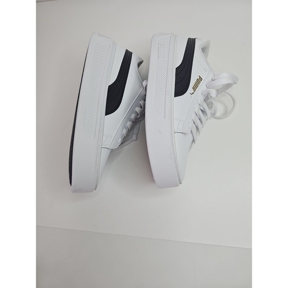 Puma Smash Platform v3  Women's Sneakers White Leather Black StripeSize 7.5 NWOT - Picture 6 of 8
